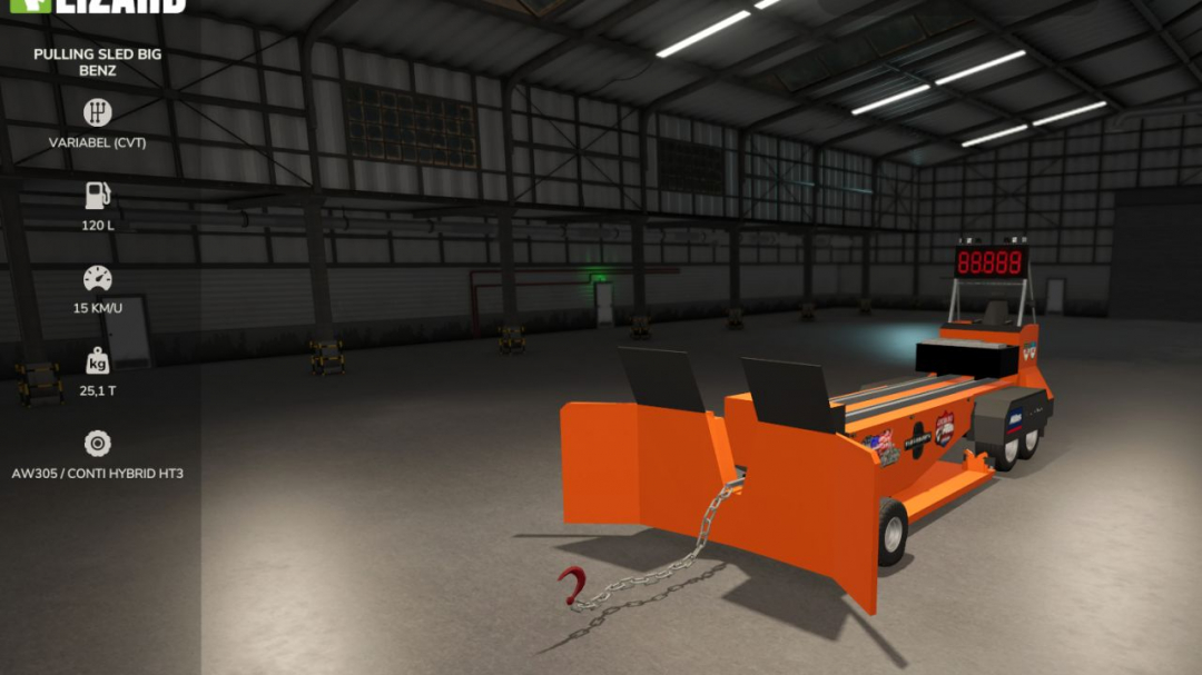 Tractor Pulling Sled Big Benz V1.0
