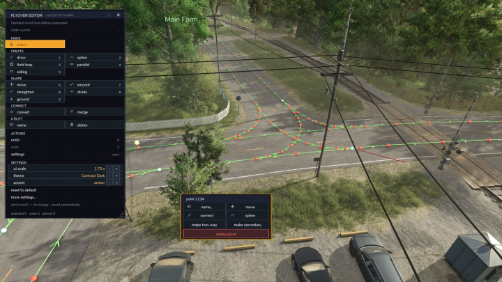 fs25-mods,  AutoDrive top-down flyover editor V1.0.2