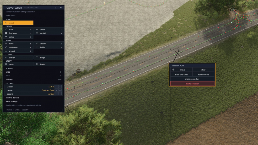 AutoDrive top-down flyover editor V1.0.2