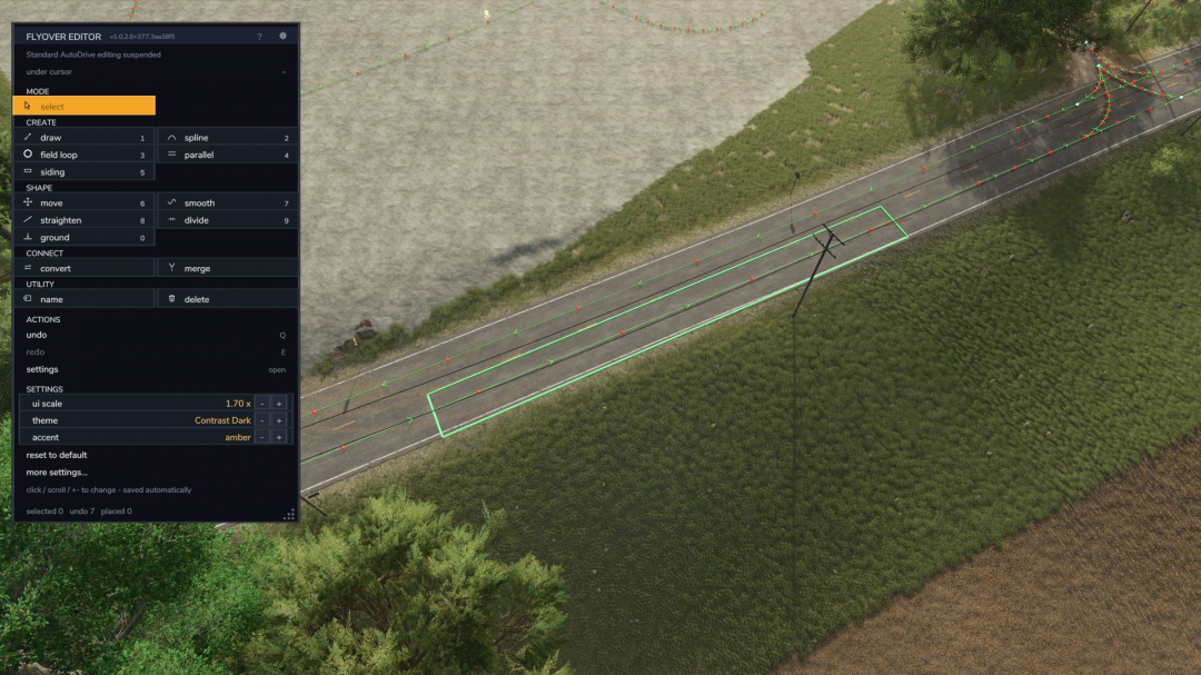 AutoDrive top-down flyover editor V1.0.2