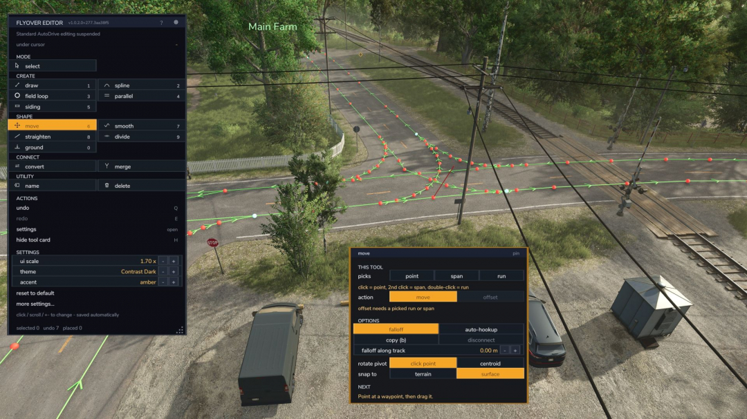 AutoDrive top-down flyover editor V1.0.2