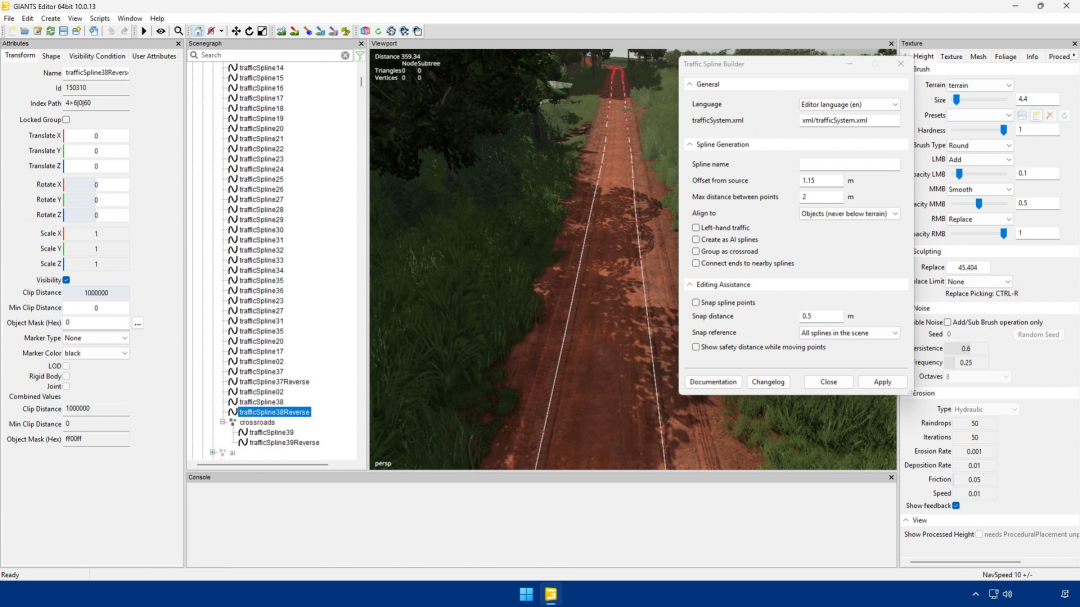 Traffic Spline Builder (Giants Editor 10) V1.0