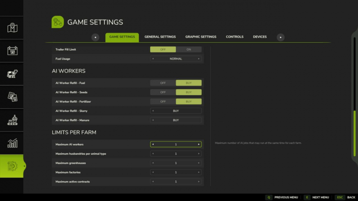 fs25-mods, Farm Limit Manager V1.0