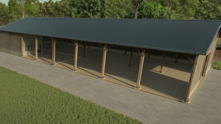 fs25-mods, Wooden hangar with workshop V1.0