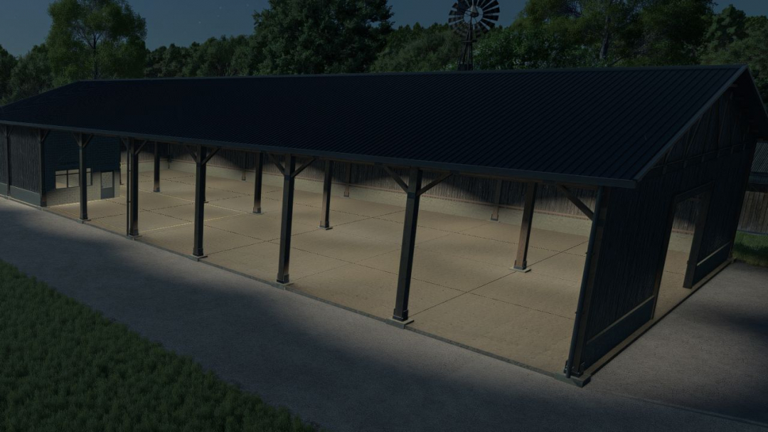 Wooden hangar with workshop V1.0