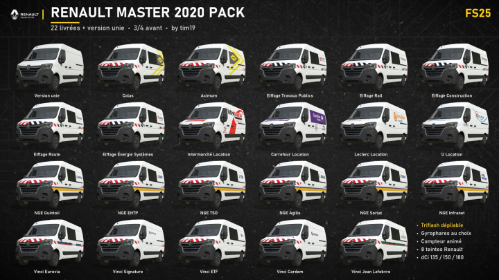 fs25-mods,  Renault Master 2020 Pack V1.0