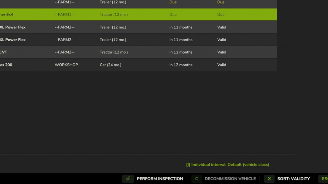 Vehicle Inspection (HU) V1.0