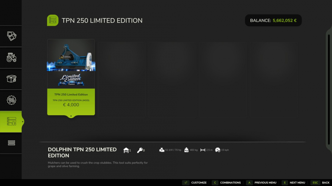 TPN 250 Limited Edition V1.0