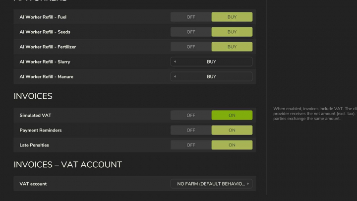 fs25-mods,  Invoice VAT Account v1.0