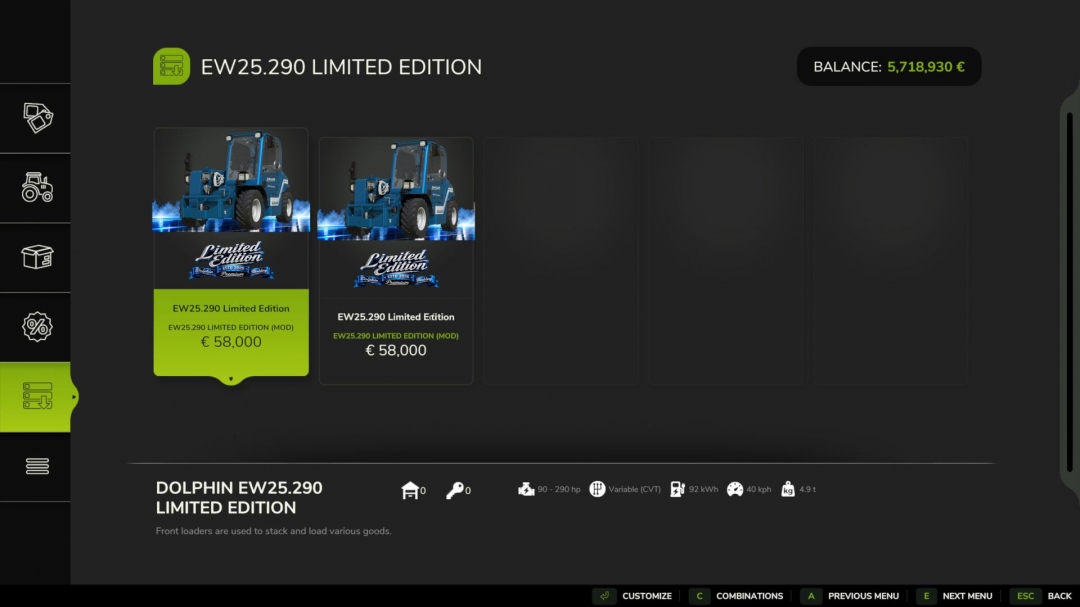 Merlo EW25.290 Limited Edition V1.0