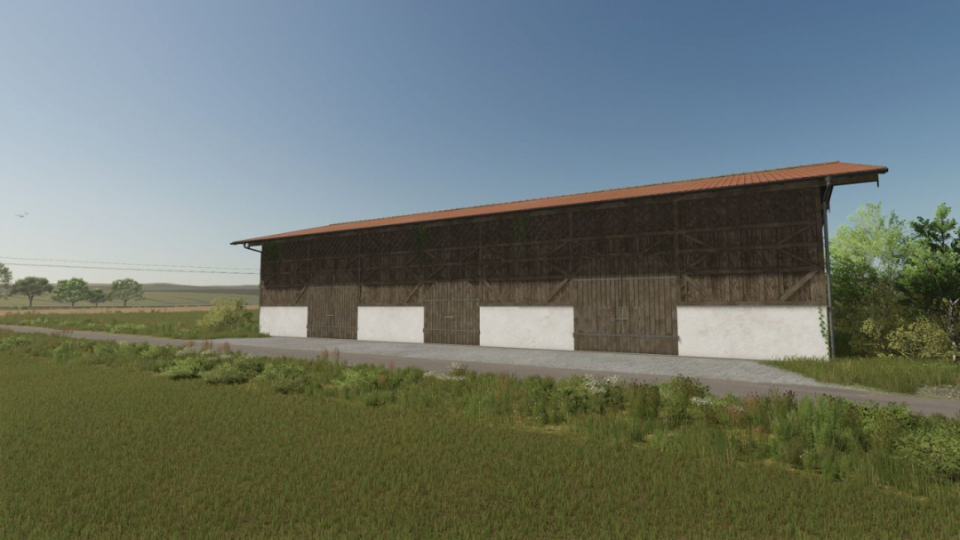 Old Wooden Bavarian Hall With Hayloft V1.0