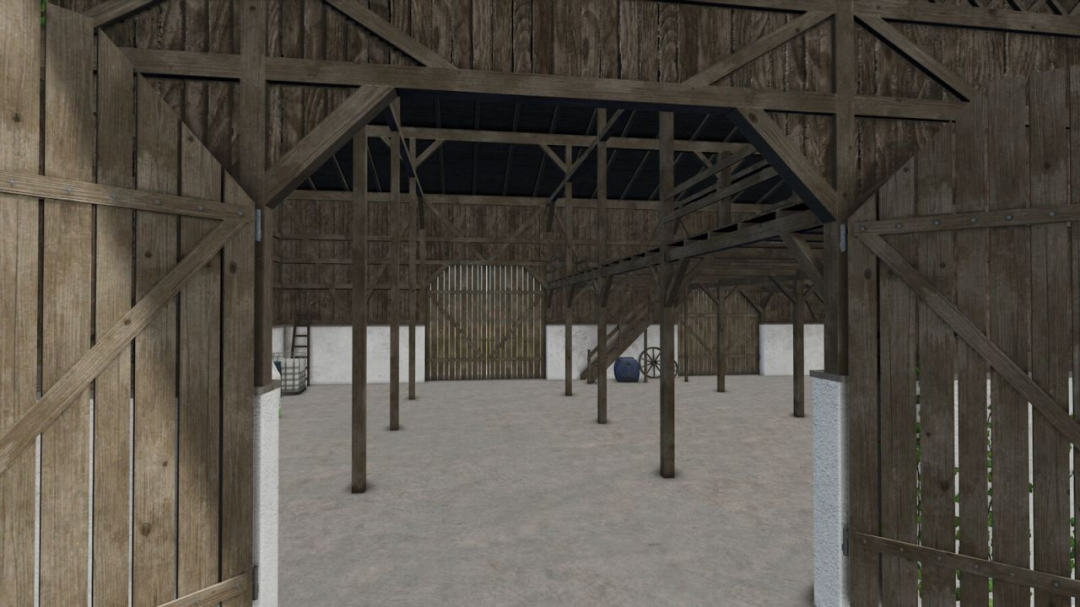 Old Wooden Bavarian Hall With Hayloft V1.0