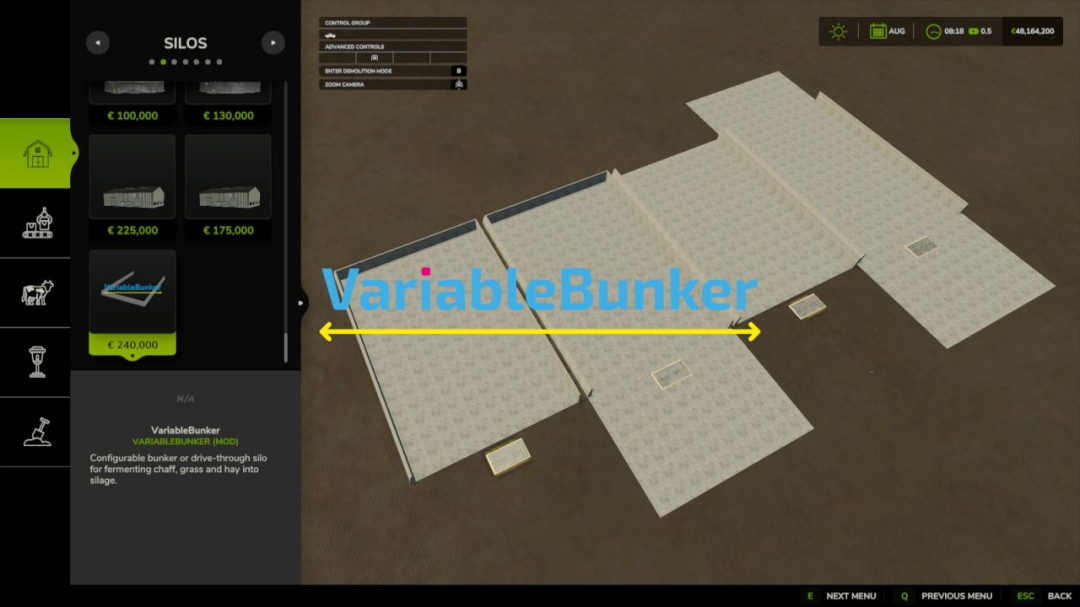 Variable Bunker Silo V1.0