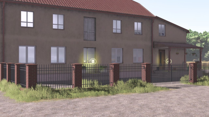fs25-mods, Red Brick And Metal Fence V1.1