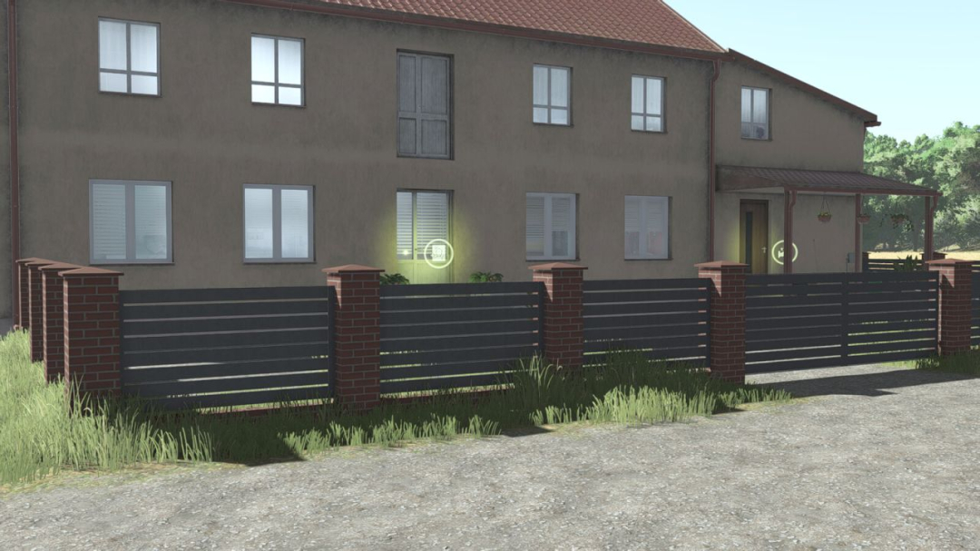 Red Brick And Metal Fence V1.1