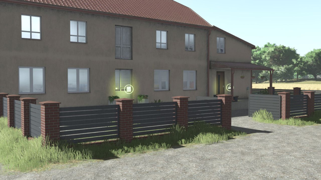 Red Brick And Metal Fence V1.1