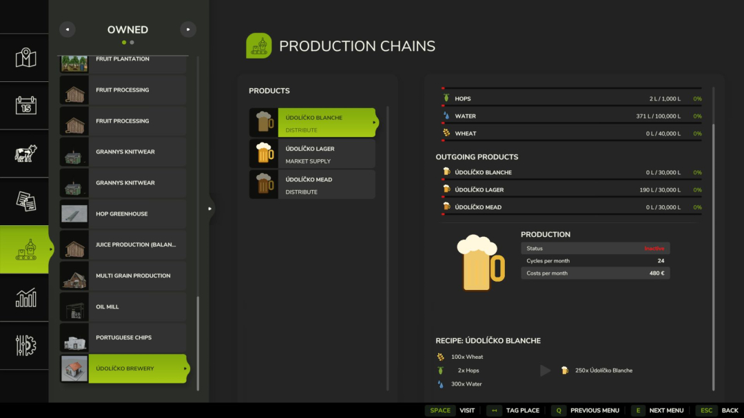 Udolicko Brewery and Hop Greenhouse V1.3.1
