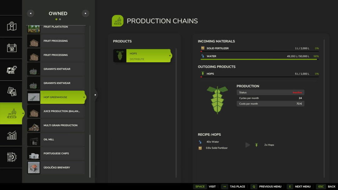 Udolicko Brewery and Hop Greenhouse V1.3.1