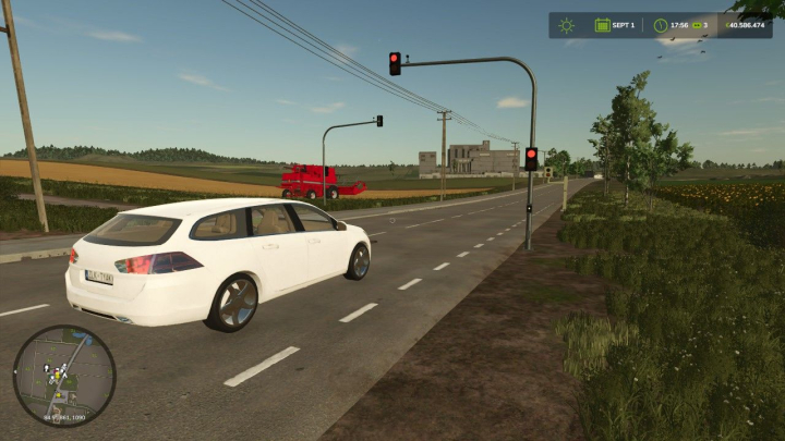 fs25-mods,  Small orange-red traffic light V1.1