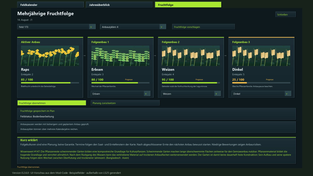 Crop Rotation Calendar BETA 2 v0.2.6