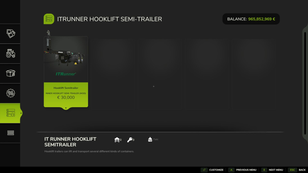 Hooklift trailer V1.0.0.1