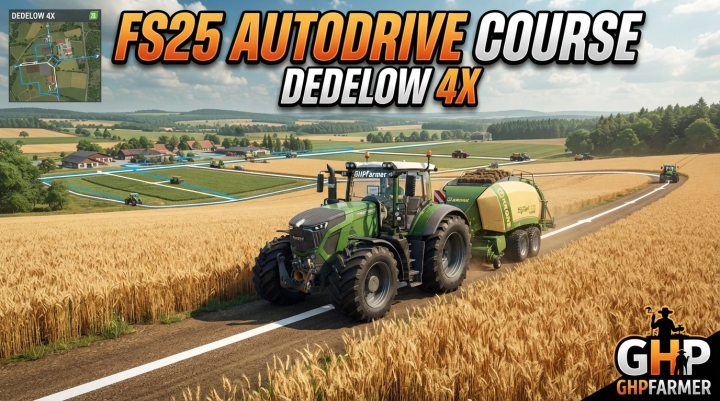 fs25-mods,  Dedelow 4X Autodrive Course v1.0