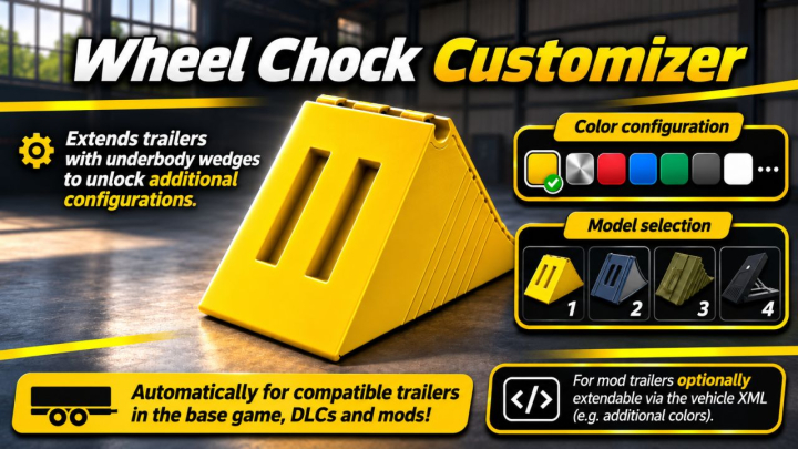 fs25-mods,  Wheel Chock Customizer V1.0