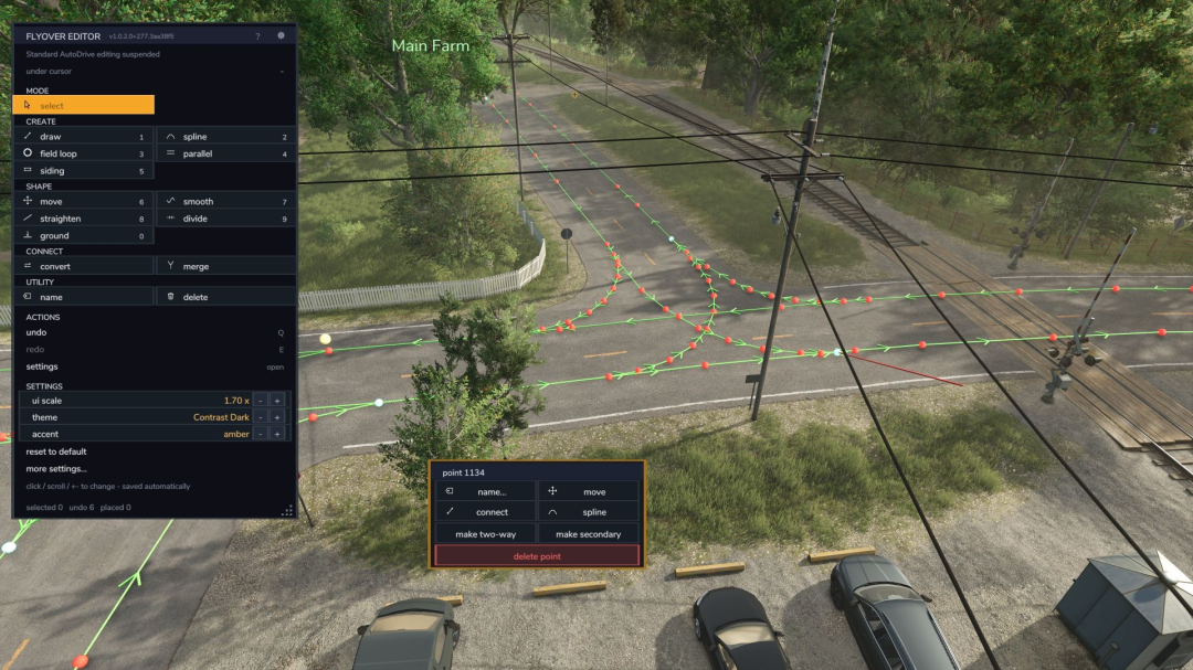 AutoDrive top-down flyover editor V1.0.3.3
