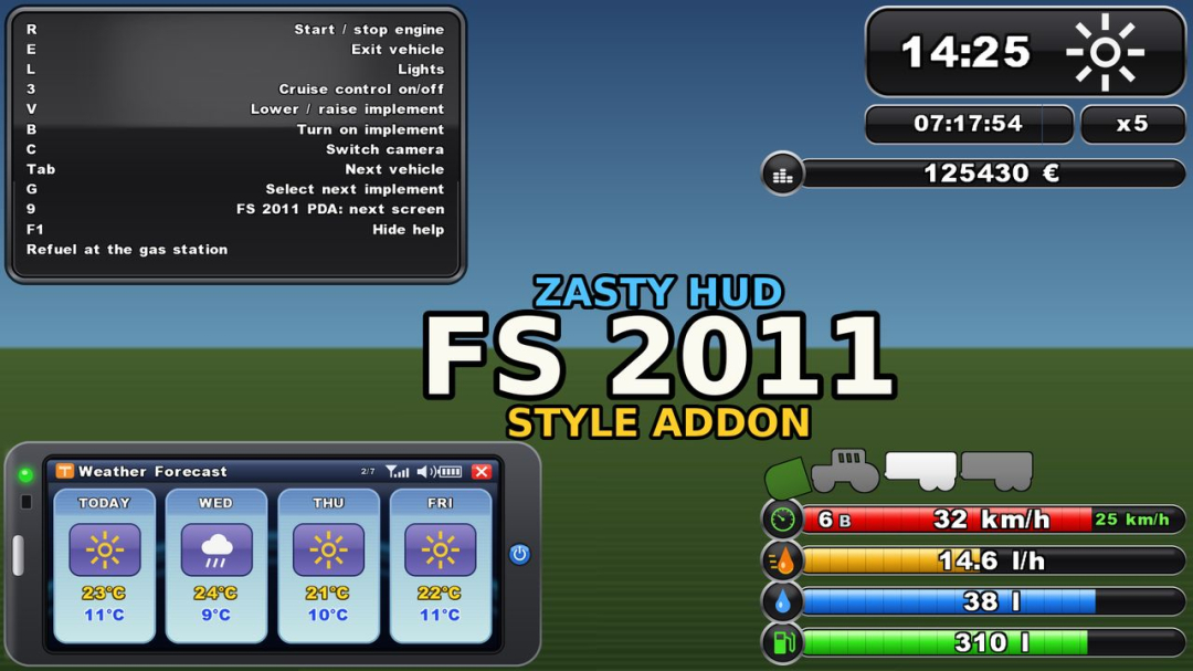 FS2011 HUD Style (Addon for Zasty HUD) V1.0