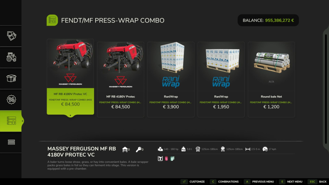 Fendt/MF Baler-Wrapping Combination V1.0.0.5