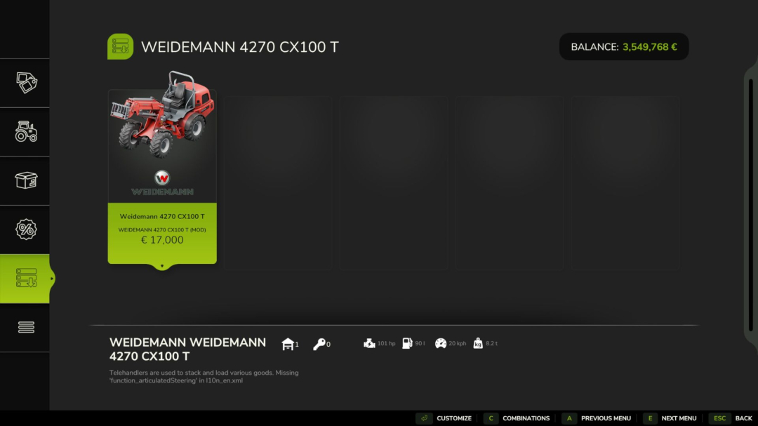 Weidemann 4270CX 100T V1.0