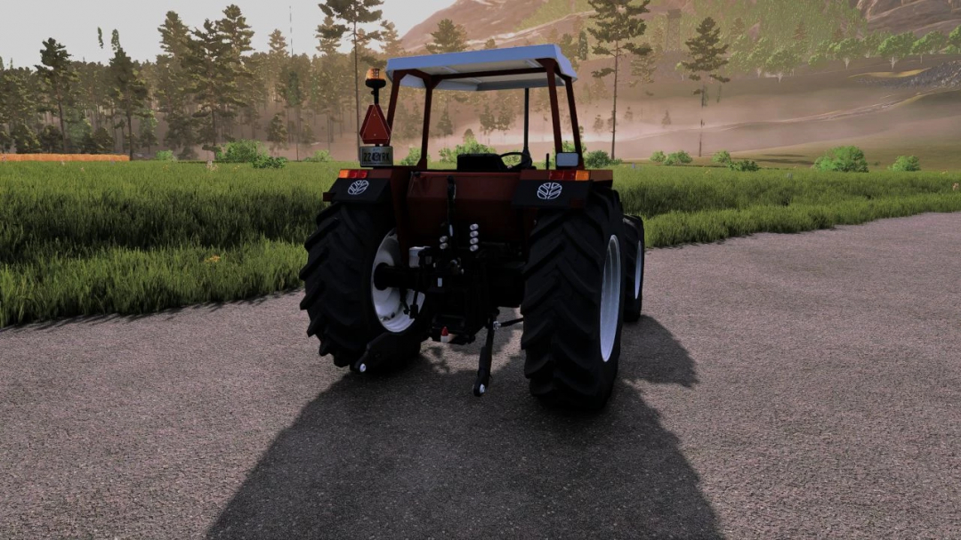 Fiatagri 70-90 tractor without cab on a farm in FS25 mod.